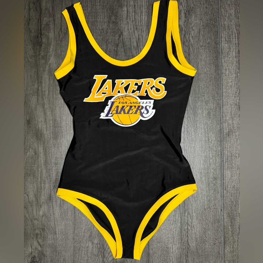 Lakers One Piece Romper - Black and Yellow